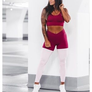 Gymshark two tone pink leggings!!! Size small